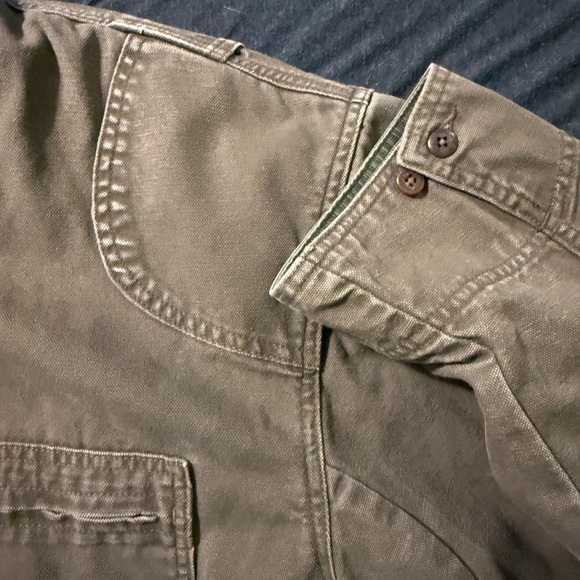 L.L. Bean Brown Canvas Field Coat With Corduroy Collar and Removable Lining - Picture 4 of 11